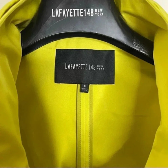 Lafayette 148 New York Zip Jacket Reva Sugarcane Polyester Jacket Blazer Size 6 - Picture 3 of 7